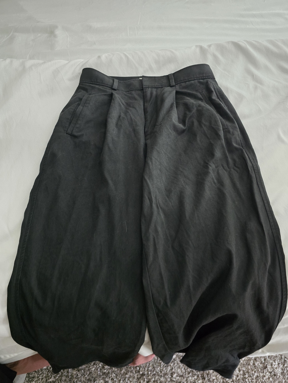 Everlane Wide Leg Balloon Pants in Black